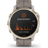 Часы GARMIN FENIX 6S PRO SOLAR LIGHT GOLD WITH SHALE GREY SUEDE BAND 010-02409-26
